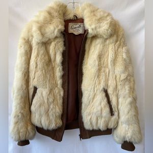 Women’s Caravelle Vintage Rabbit Fur Coat Size 14